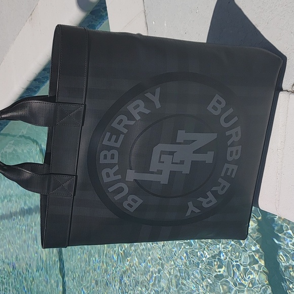 Burberry Handbags - BURBERRY Logo London graphic Nova check convertible tote bag